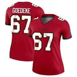 Nike Luke Goedeke Tampa Bay Buccaneers Legend Red Jersey - Women's