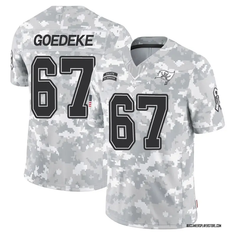 Nike Luke Goedeke Tampa Bay Buccaneers Limited Arctic Camo 2024 Salute to Service Jersey - Men's
