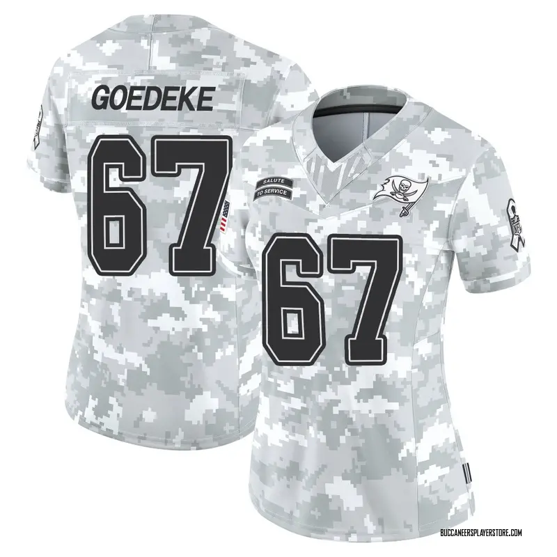 Nike Luke Goedeke Tampa Bay Buccaneers Limited Arctic Camo 2024 Salute to Service Jersey - Women's