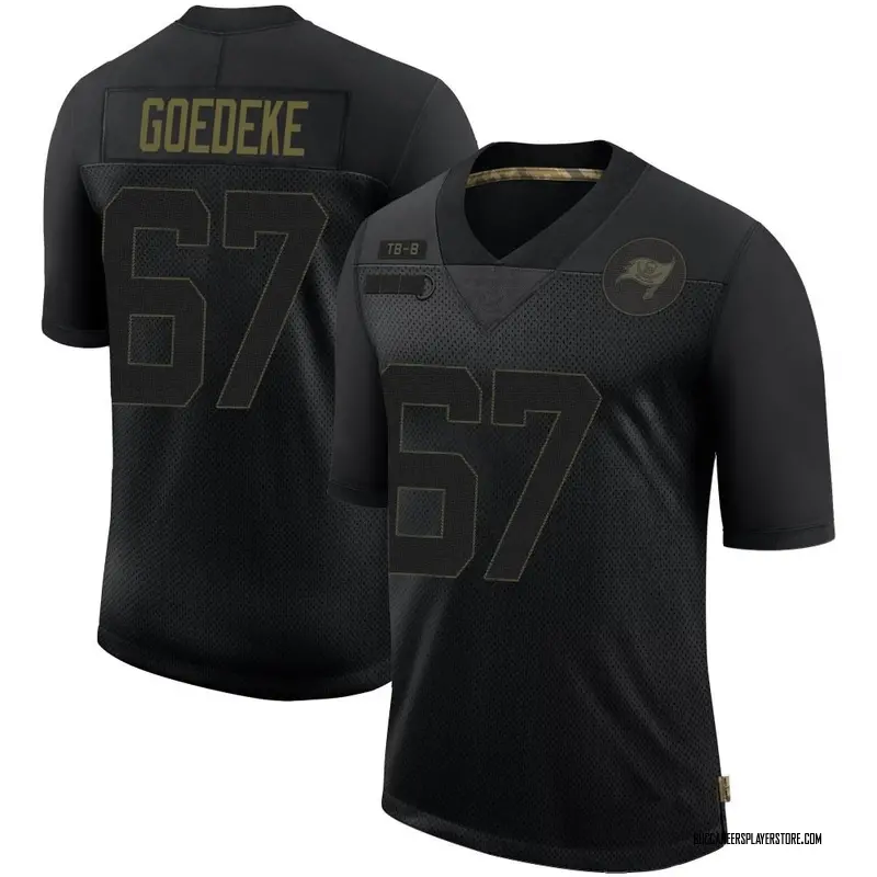 Nike Luke Goedeke Tampa Bay Buccaneers Limited Black 2020 Salute To Service Jersey - Men's