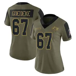 Nike Luke Goedeke Tampa Bay Buccaneers Limited Olive 2021 Salute To Service Jersey - Women's