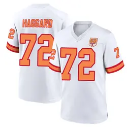 Nike Luke Haggard Tampa Bay Buccaneers Game White '76 50th Season Jersey - Youth