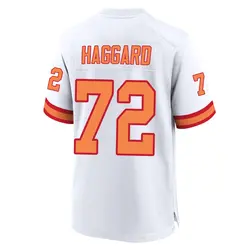 Nike Luke Haggard Tampa Bay Buccaneers Game White '76 50th Season Jersey - Youth