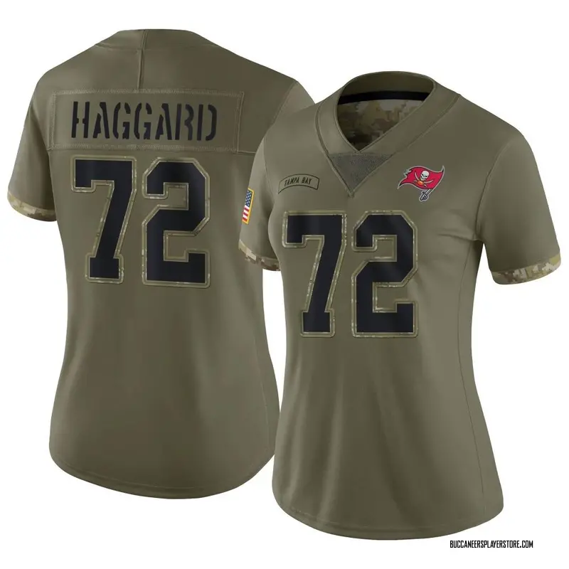 Nike Luke Haggard Tampa Bay Buccaneers Limited Olive 2022 Salute To Service Jersey - Women's