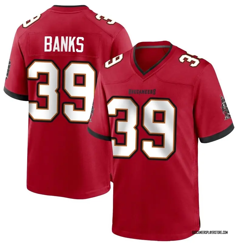 Nike Marcus Banks Tampa Bay Buccaneers Game Red Team Color Jersey - Men's