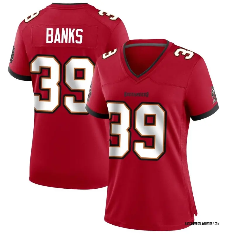 Nike Marcus Banks Tampa Bay Buccaneers Game Red Team Color Jersey - Women's