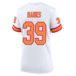 Nike Marcus Banks Tampa Bay Buccaneers Game White '76 50th Season Jersey - Women's
