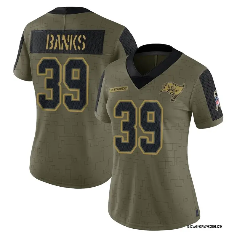 Nike Marcus Banks Tampa Bay Buccaneers Limited Olive 2021 Salute To Service Jersey - Women's