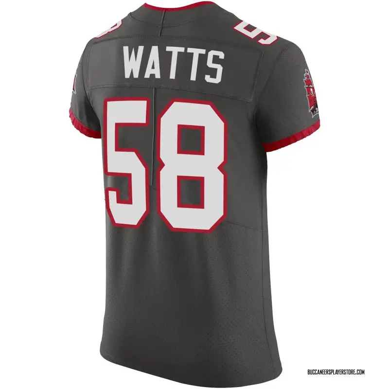 Nike Markees Watts Tampa Bay Buccaneers Elite Pewter Alternate Vapor Jersey - Men's