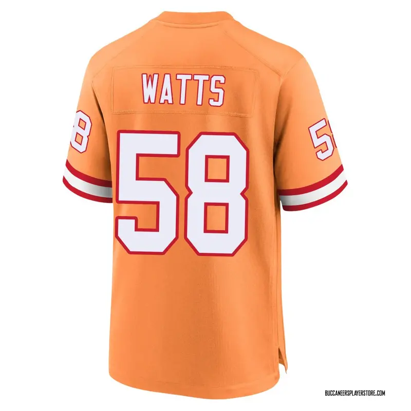Nike Markees Watts Tampa Bay Buccaneers Game Cream sicle 50th Season Jersey - Men's