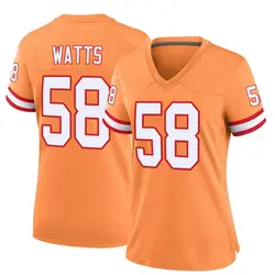 Nike Markees Watts Tampa Bay Buccaneers Game Orange Throwback Jersey - Women's