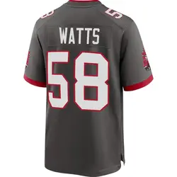 Nike Markees Watts Tampa Bay Buccaneers Game Pewter Alternate Jersey - Youth