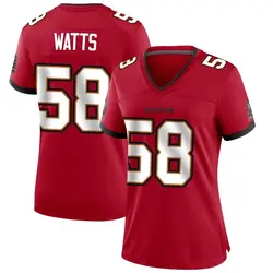 Nike Markees Watts Tampa Bay Buccaneers Game Red Team Color Jersey - Women's