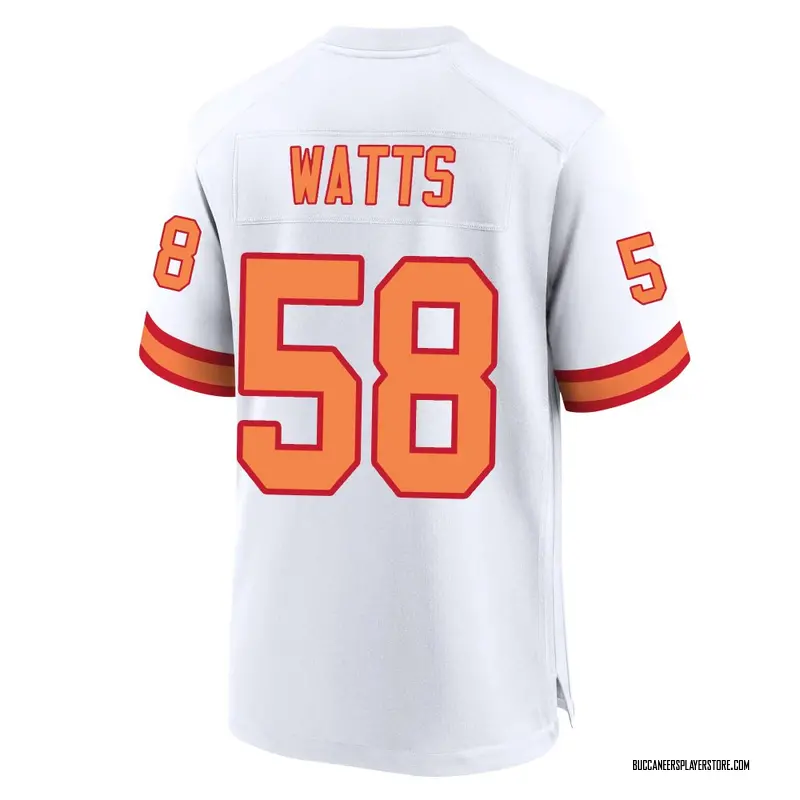 Nike Markees Watts Tampa Bay Buccaneers Game White '76 50th Season Jersey - Youth