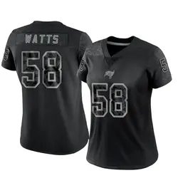 Nike Markees Watts Tampa Bay Buccaneers Limited Black Reflective Jersey - Women's