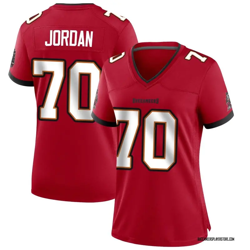 Nike Michael Jordan Tampa Bay Buccaneers Game Red Team Color Jersey - Women's