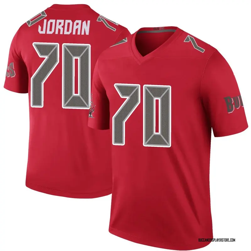 Nike Michael Jordan Tampa Bay Buccaneers Legend Red Color Rush Jersey - Youth