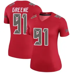 Nike Mike Greene Tampa Bay Buccaneers Legend Green Color Rush Red Jersey - Women's