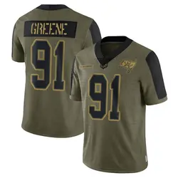 Nike Mike Greene Tampa Bay Buccaneers Limited Green Olive 2021 Salute To Service Jersey - Men's