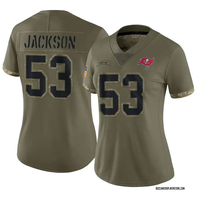 Nike Nick Jackson Tampa Bay Buccaneers Limited Olive 2022 Salute To Service Jersey - Women's