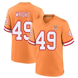 Nike Owen Wright Tampa Bay Buccaneers Game Cream sicle 50th Season Jersey - Men's