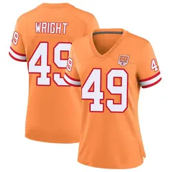 Nike Owen Wright Tampa Bay Buccaneers Game Cream sicle 50th Season Jersey - Women's