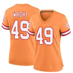 Nike Owen Wright Tampa Bay Buccaneers Game Orange Throwback Jersey - Women's