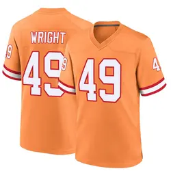 Nike Owen Wright Tampa Bay Buccaneers Game Orange Throwback Jersey - Youth