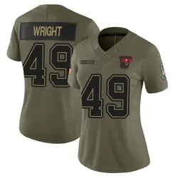Nike Owen Wright Tampa Bay Buccaneers Limited Olive 2025 Salute to Service Jersey - Women's