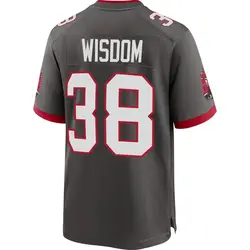 Nike Rashad Wisdom Tampa Bay Buccaneers Game Pewter Alternate Jersey - Men's