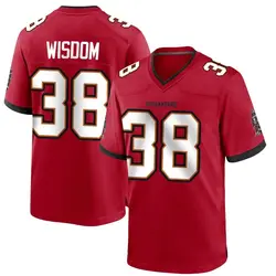 Nike Rashad Wisdom Tampa Bay Buccaneers Game Red Team Color Jersey - Men's