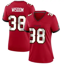 Nike Rashad Wisdom Tampa Bay Buccaneers Game Red Team Color Jersey - Women's