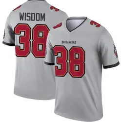 Nike Rashad Wisdom Tampa Bay Buccaneers Legend Gray Inverted Jersey - Men's