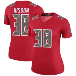 Nike Rashad Wisdom Tampa Bay Buccaneers Legend Red Color Rush Jersey - Women's