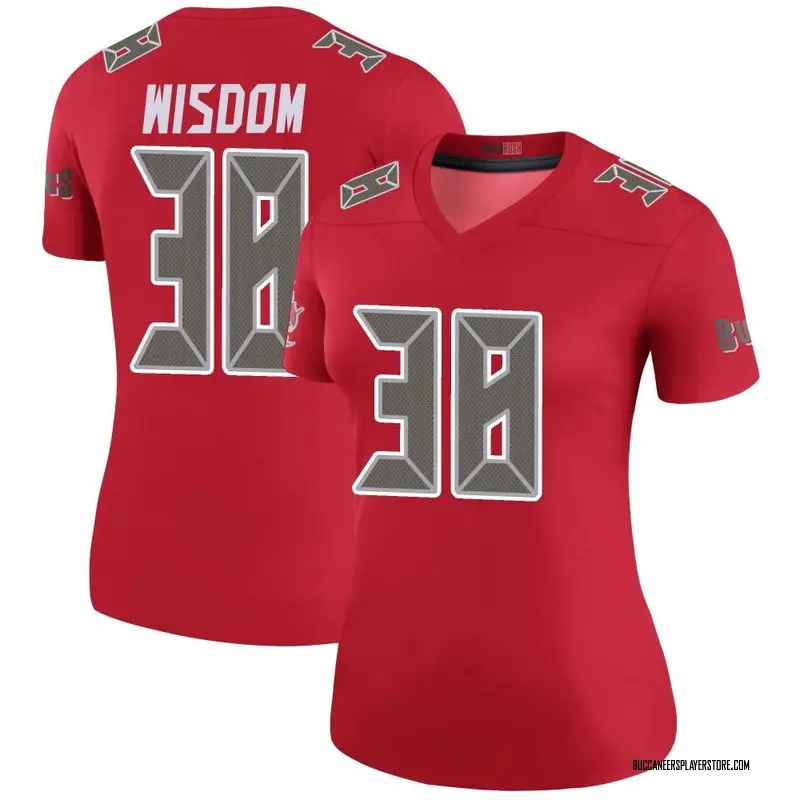 Nike Rashad Wisdom Tampa Bay Buccaneers Legend Red Color Rush Jersey - Women's