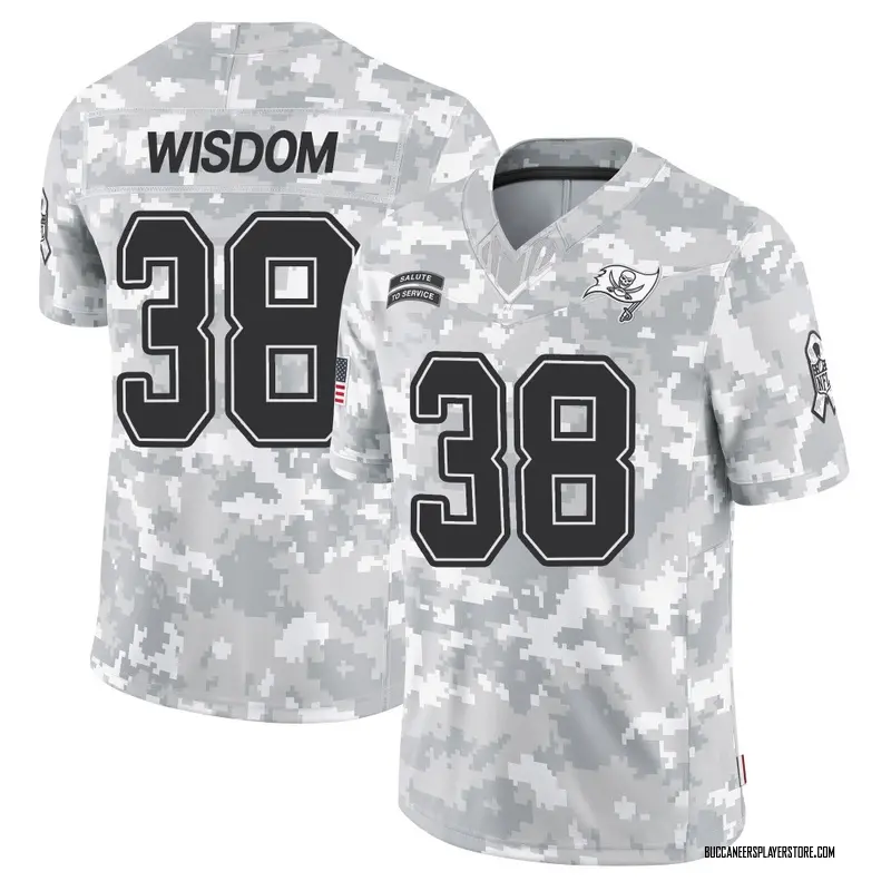 Nike Rashad Wisdom Tampa Bay Buccaneers Limited Arctic Camo 2024 Salute to Service Jersey - Youth