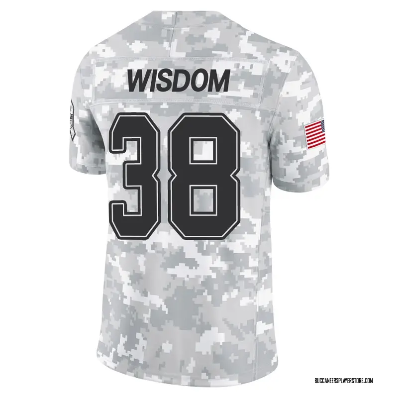 Nike Rashad Wisdom Tampa Bay Buccaneers Limited Arctic Camo 2024 Salute to Service Jersey - Youth