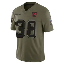 Nike Rashad Wisdom Tampa Bay Buccaneers Limited Olive 2025 Salute to Service Jersey - Men's