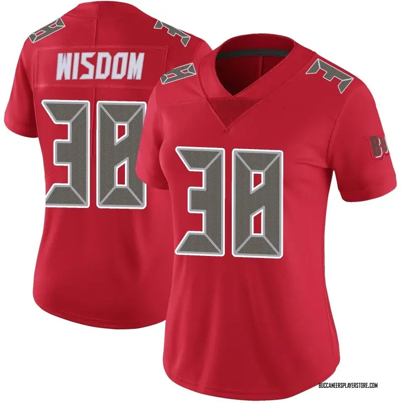 Nike Rashad Wisdom Tampa Bay Buccaneers Limited Red Color Rush Jersey - Women's