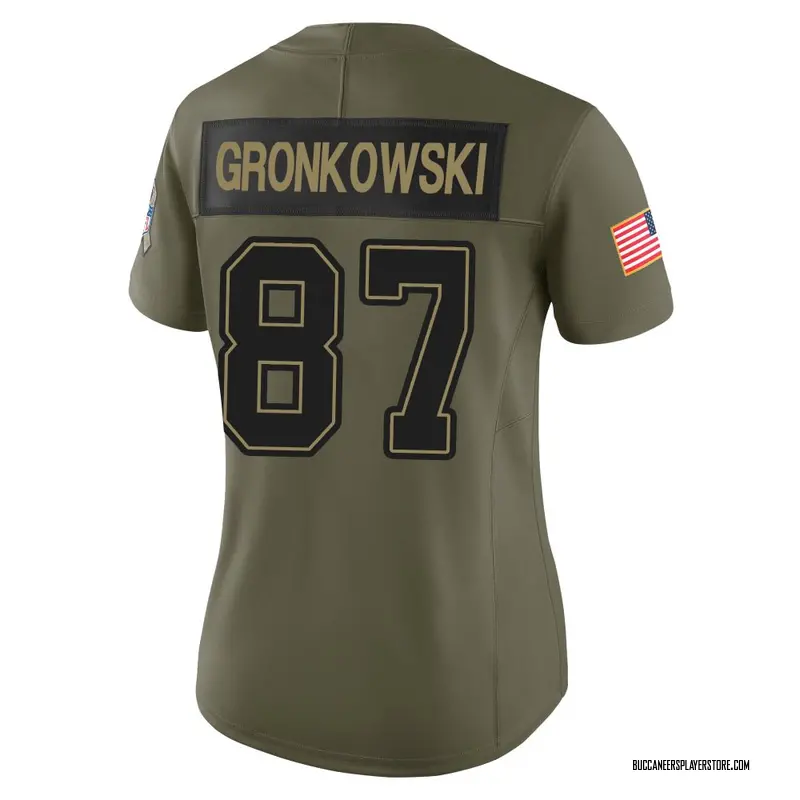 Nike Rob Gronkowski Tampa Bay Buccaneers Limited Olive 2025 Salute to Service Jersey - Women's