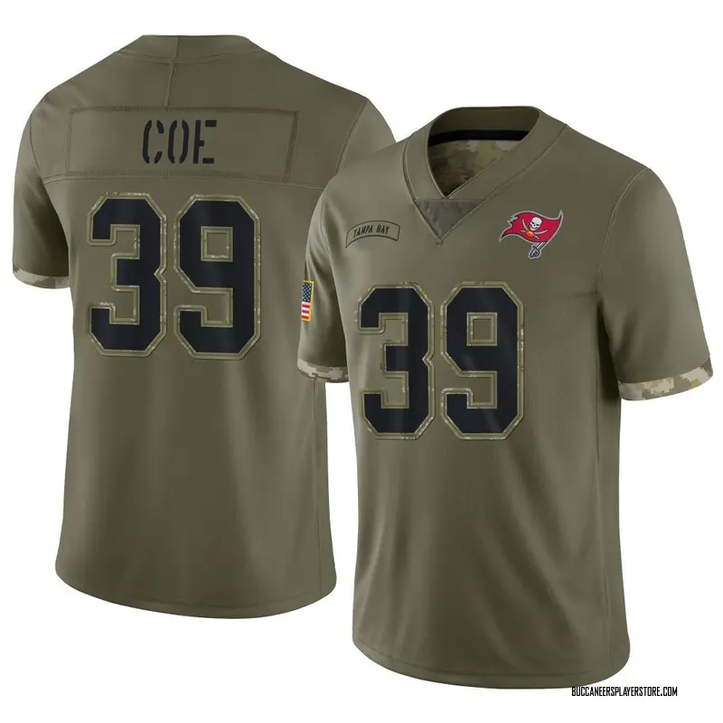 Nike Ryan Coe Tampa Bay Buccaneers Limited Olive 2022 Salute To Service Jersey - Youth