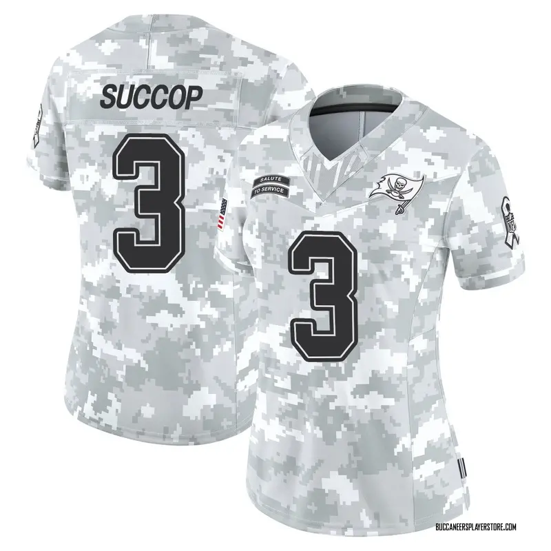 Nike Ryan Succop Tampa Bay Buccaneers Limited Arctic Camo 2024 Salute to Service Jersey - Women's