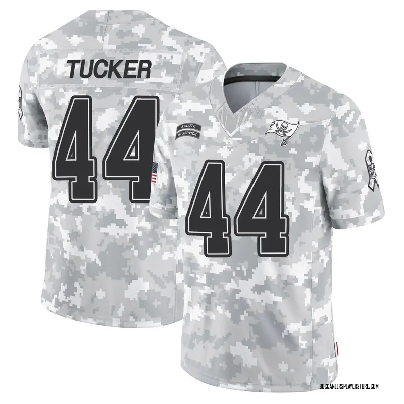Nike Sean Tucker Tampa Bay Buccaneers Limited Arctic Camo 2024 Salute to Service Jersey - Men's