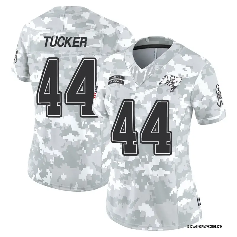 Nike Sean Tucker Tampa Bay Buccaneers Limited Arctic Camo 2024 Salute to Service Jersey - Women's