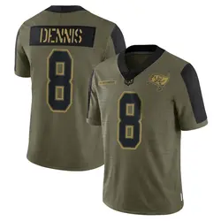 Nike SirVocea Dennis Tampa Bay Buccaneers Limited Olive 2021 Salute To Service Jersey - Men's