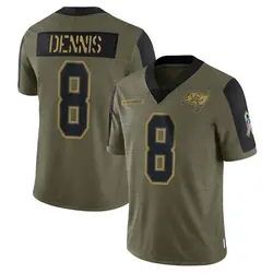 Nike SirVocea Dennis Tampa Bay Buccaneers Limited Olive 2021 Salute To Service Jersey - Youth