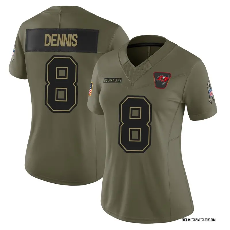 Nike SirVocea Dennis Tampa Bay Buccaneers Limited Olive 2025 Salute to Service Jersey - Women's