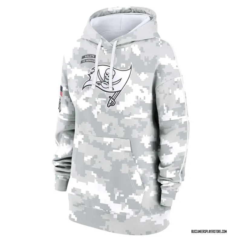 Nike Tampa Bay Buccaneers Arctic Camo 2024 Salute To Service Club Fleece Pullover Hoodie - Women's