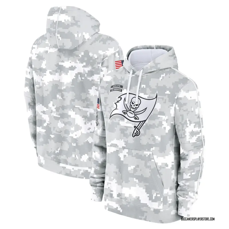 Nike Tampa Bay Buccaneers Arctic Camo 2024 Salute to Service Club Fleece Pullover Hoodie - Men's