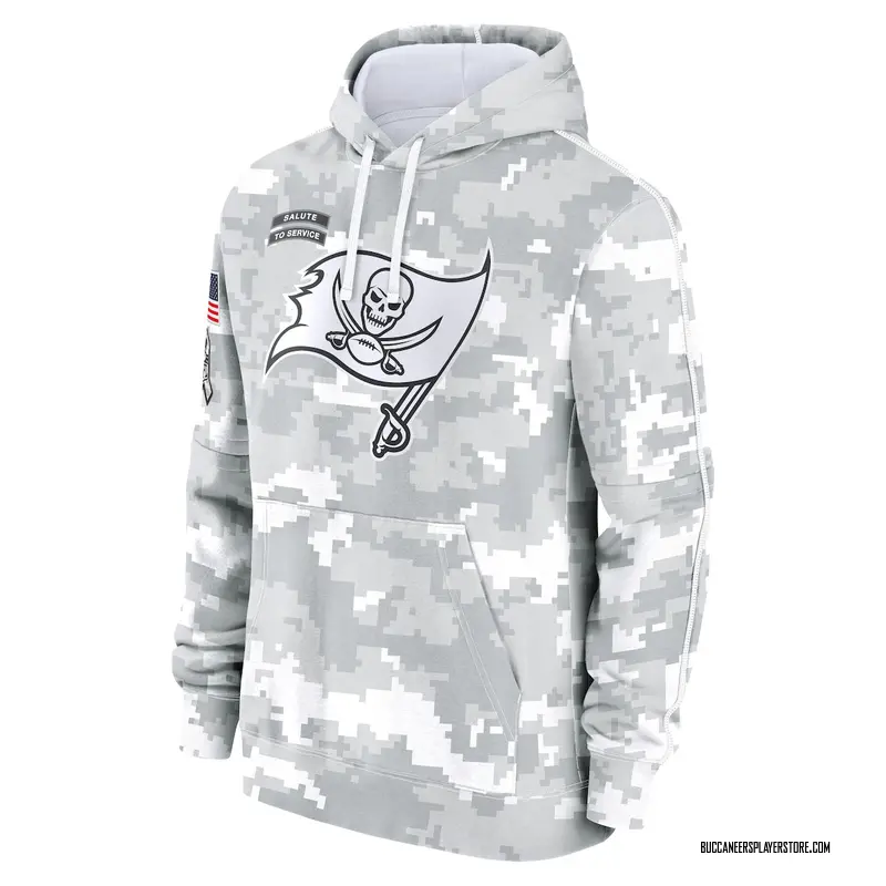 Nike Tampa Bay Buccaneers Arctic Camo 2024 Salute to Service Club Fleece Pullover Hoodie - Men's